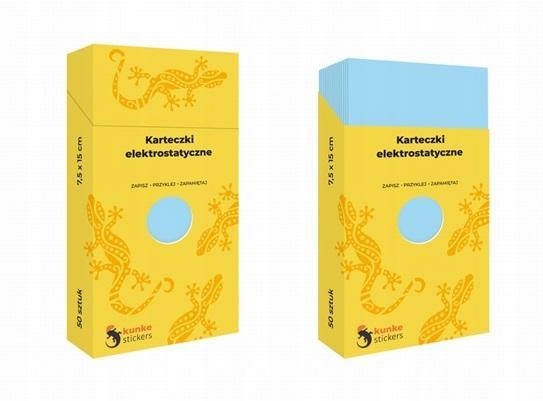 KARTECZKI ELEKTROSTATYCZNE 50SZT. NIEBIESKIE