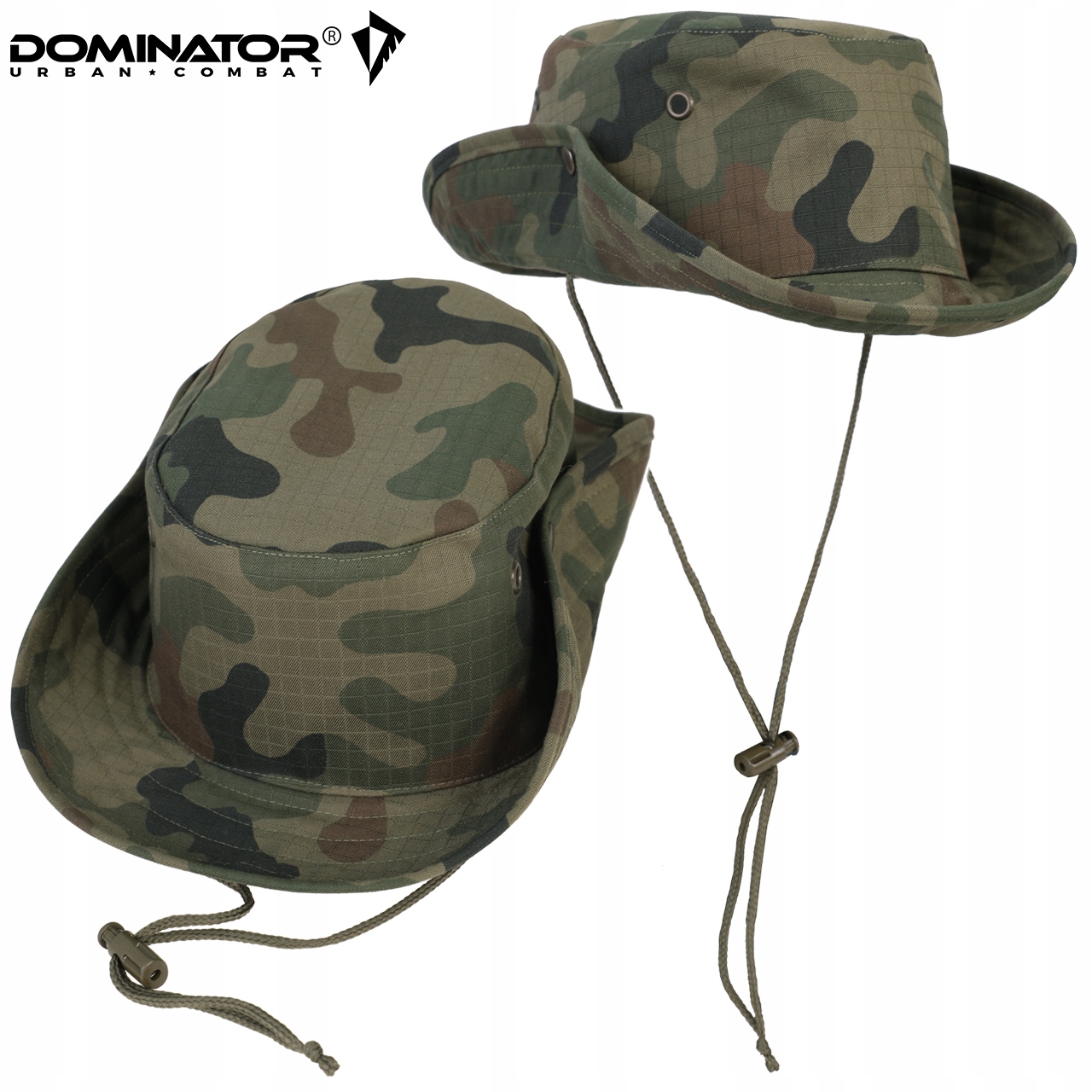 POLSKI KAPELUSZ WOJSKOWY DOMINATOR BUSH BAWEŁNA RIPSTOP WĘDKARSKI WZ.93 L Marka DOMINATOR