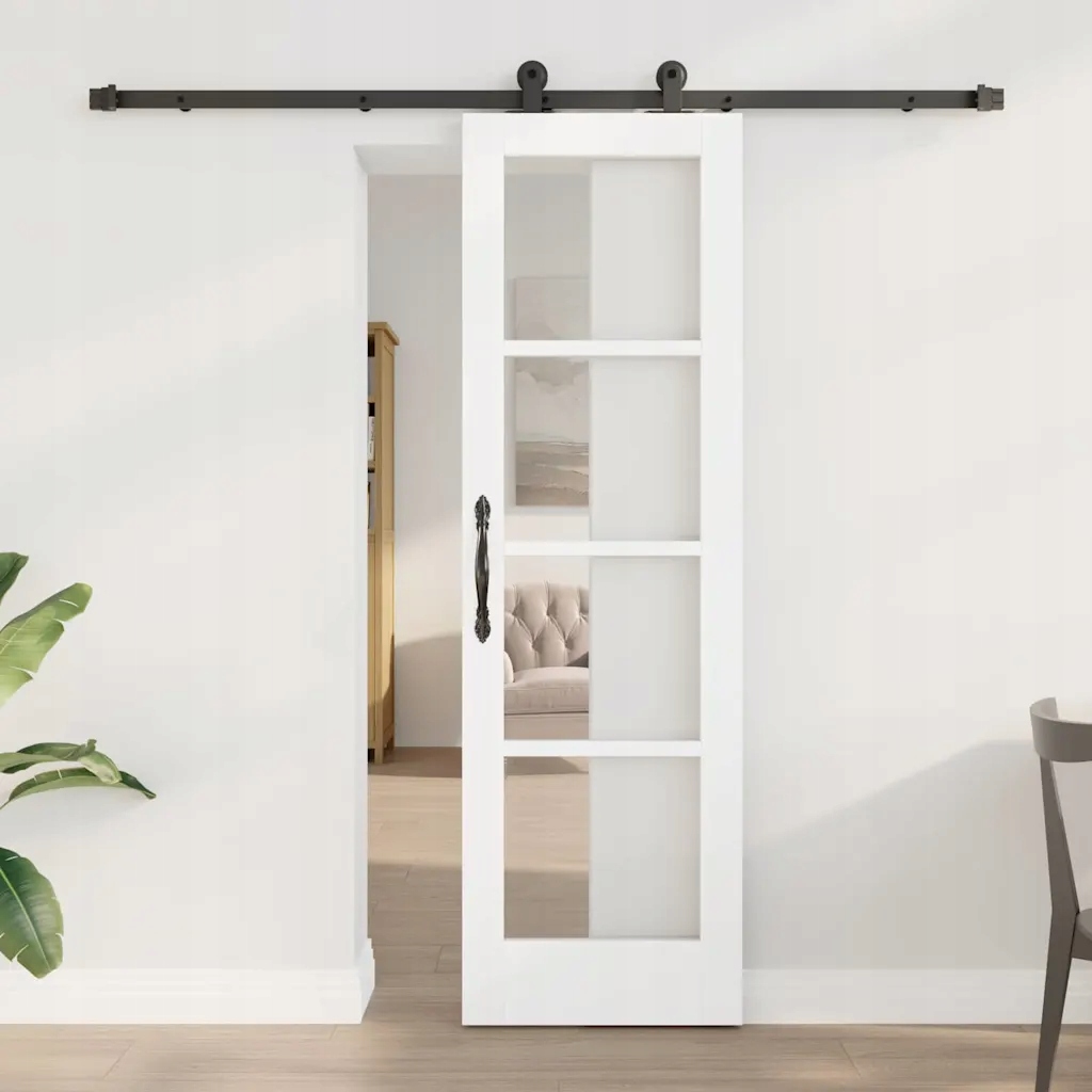 vidaXL Posuvné dveře Orkdal Bílá a černá 61 x 198,5 cm