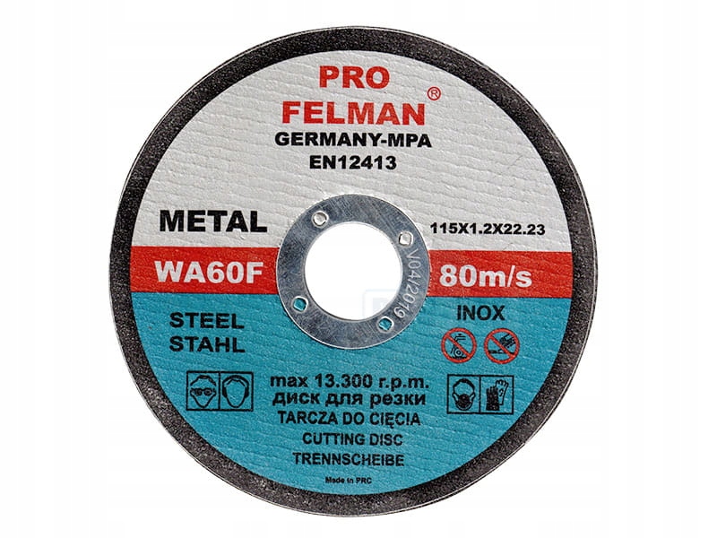 

Tarcza Do Cięcia Stali Metalu 115 x 1.0x 22.23