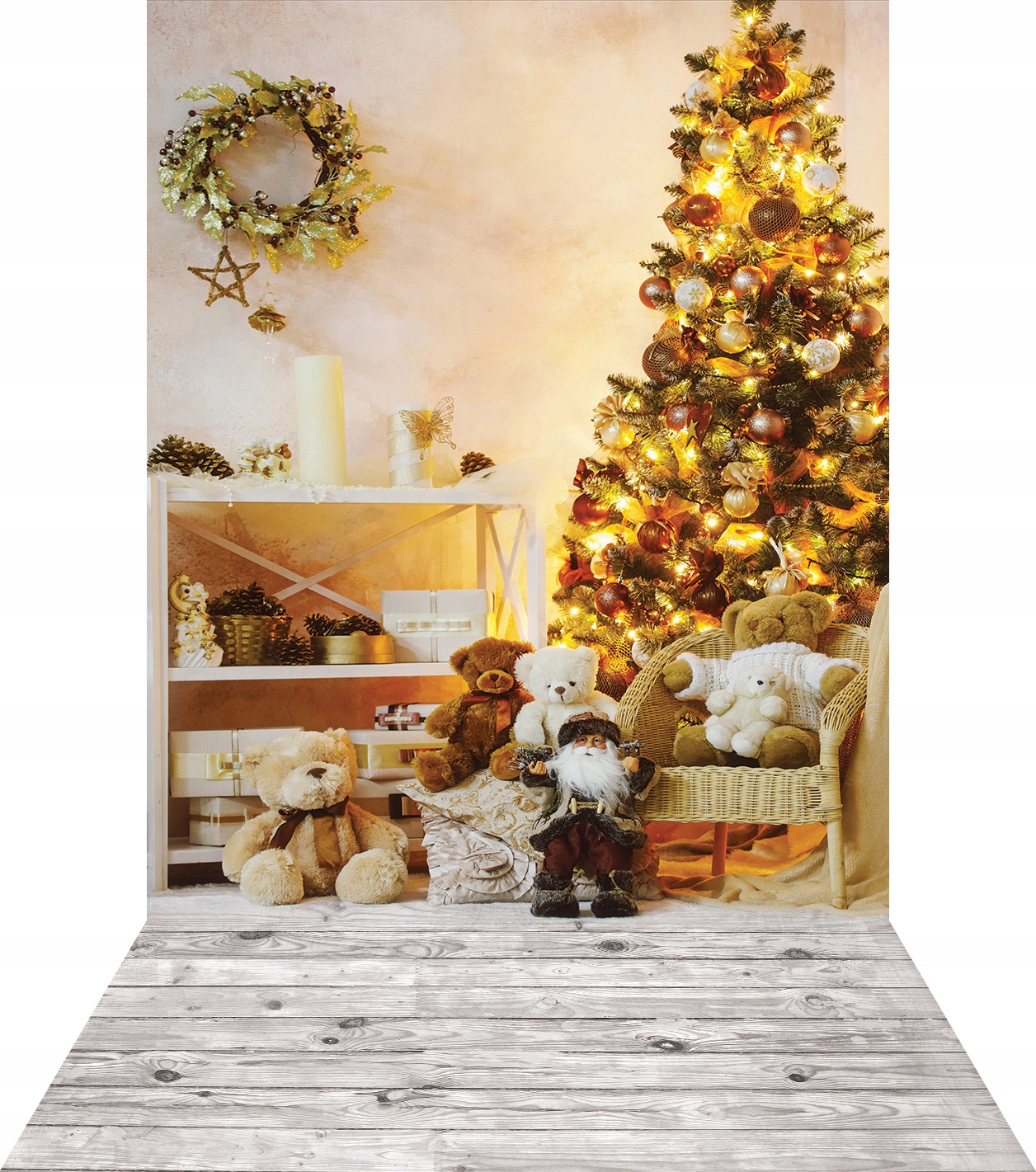 Grube tło ŚWIĄTECZNE, święta ZIMA 160x300 sw163