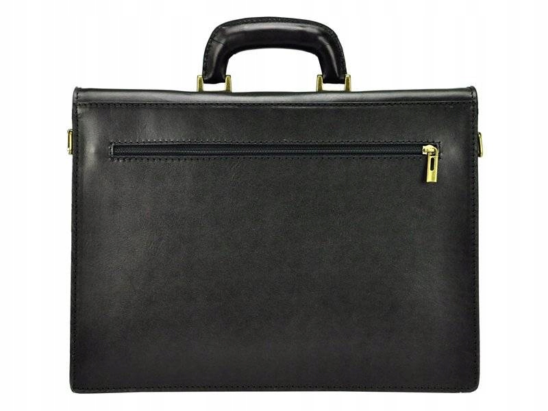 MĘSKA TECZKA SKÓRZANA CZARNA NA DOKUMENTY LAPTOP Płeć mężczyzna