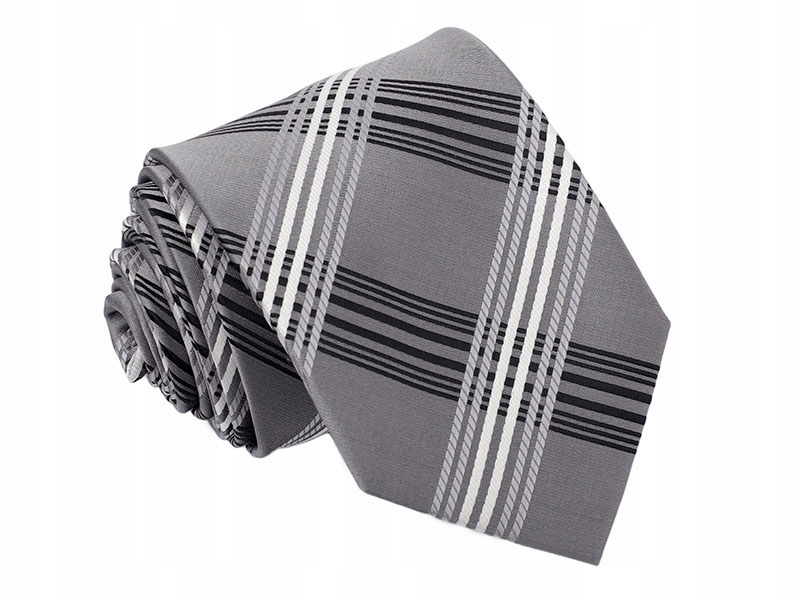 

Mikrofibra Żakardowy Krawat Męski Stalowy G88