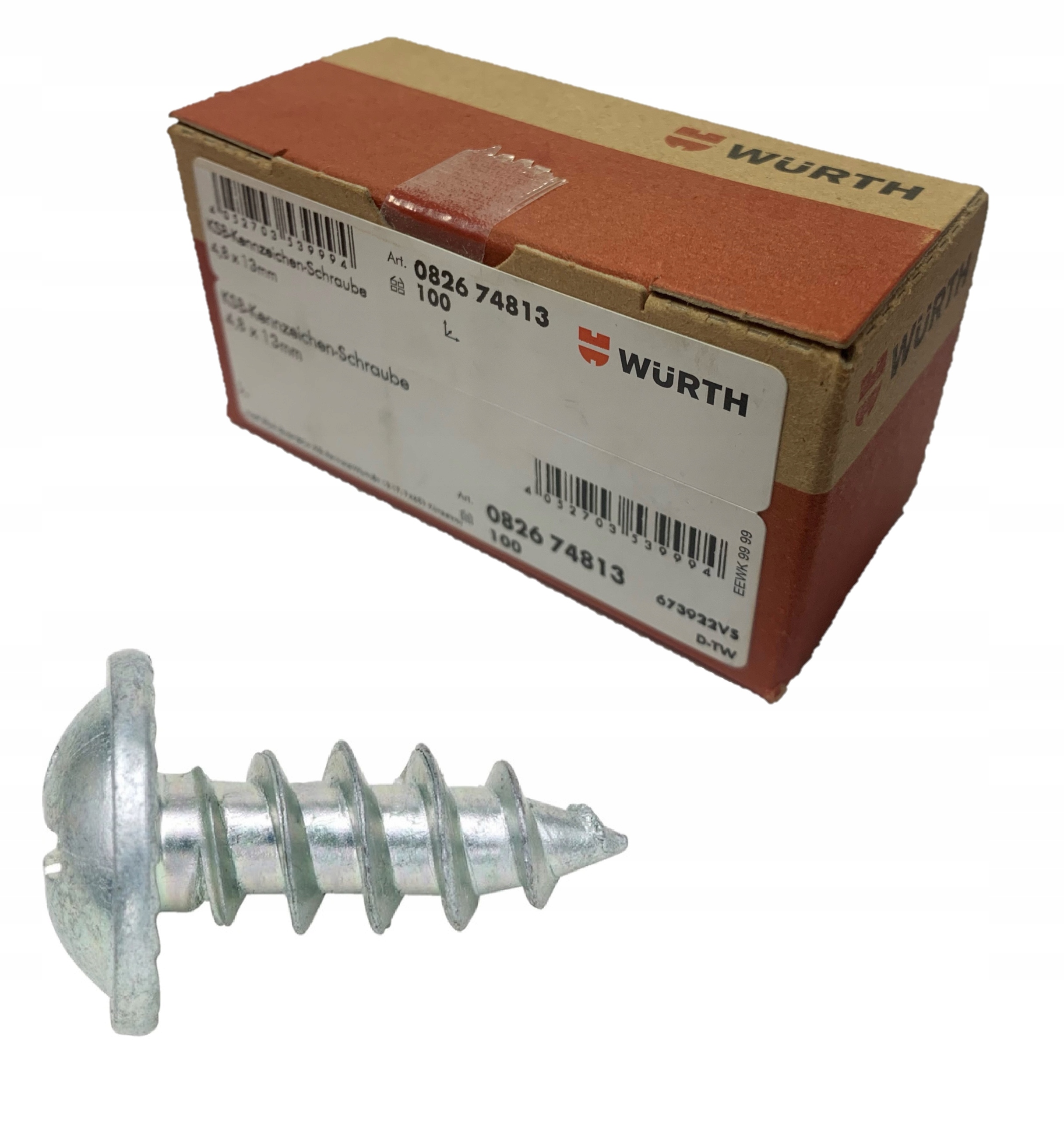 

Wurth Wkręty do Mocowania Tablic 4,8x13mm 10szt.
