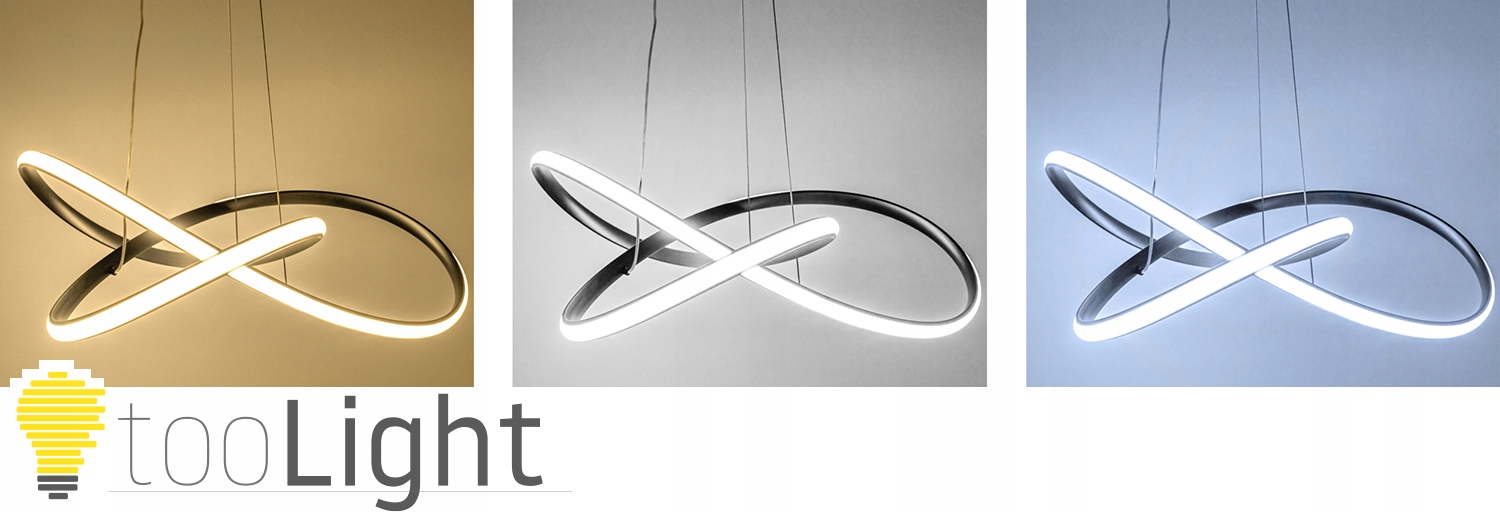 LAMPA SUFITOWA WISZĄCA RING NOWOCZESNA LED + PILOT Kolor czarny