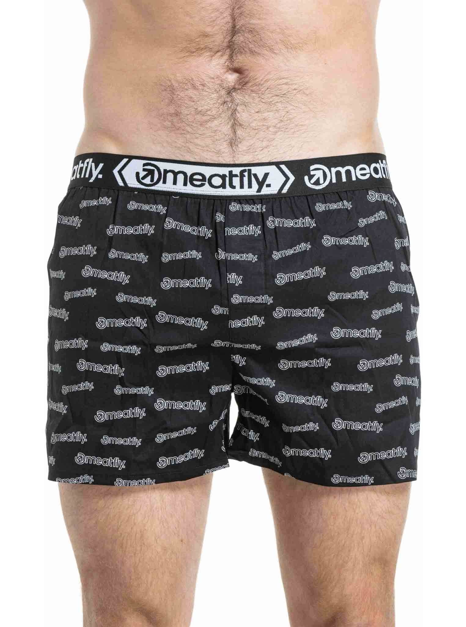 Meatfly Gigi Double Pack pánské boxerky, černo-bílé