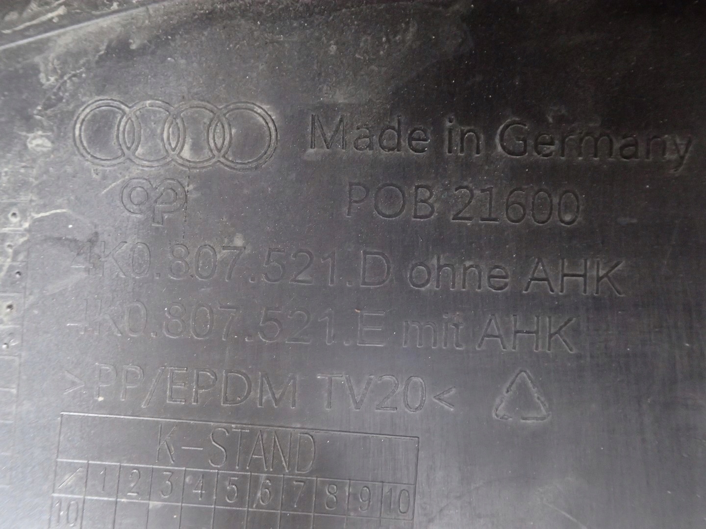 SPOILER DER STOSSSTANGE HECK AUDI A6 4K C8 2018