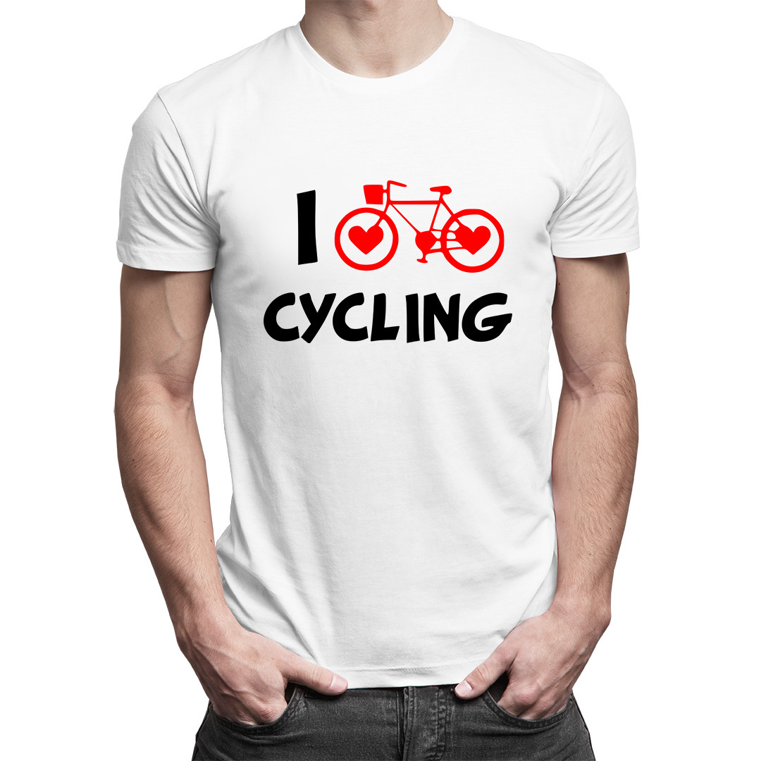 

I love cycling - koszulka z nadrukiem dla niego