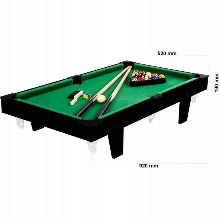 GamesPlanet Mini kulečník pool, 92 x 52 x 19 cm, hnědá