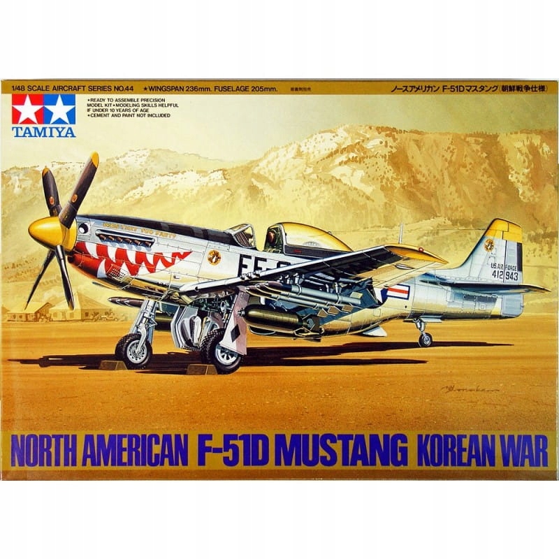 F-51D Mustang Korejská válka 1:48 Tamiya 61044
