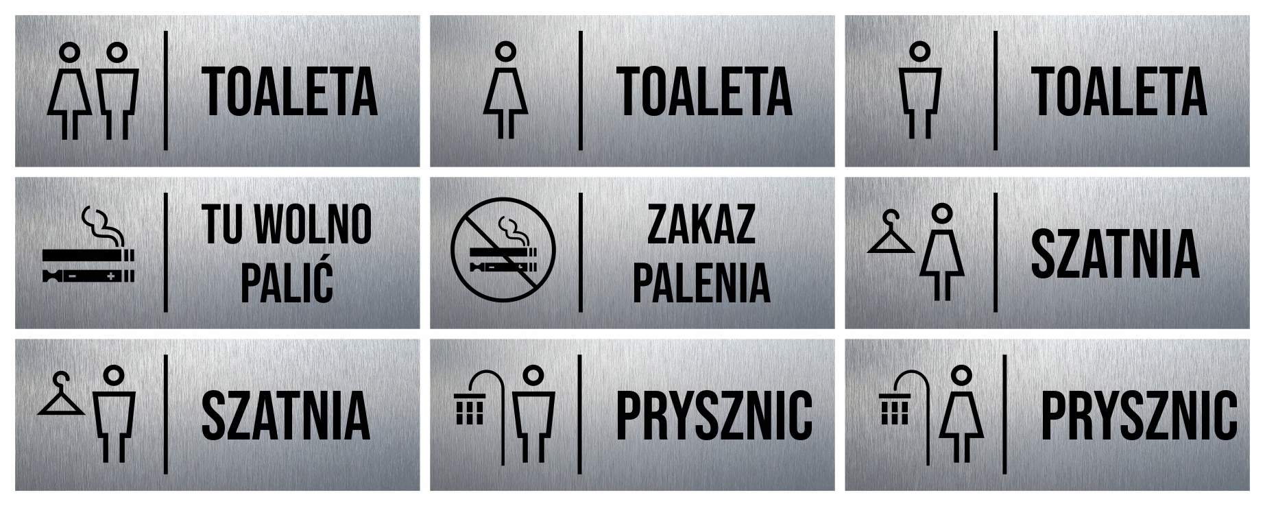 TABLICZKA TOALETA WC PIKTOGRAM aluminium INOX Marka Craft Print
