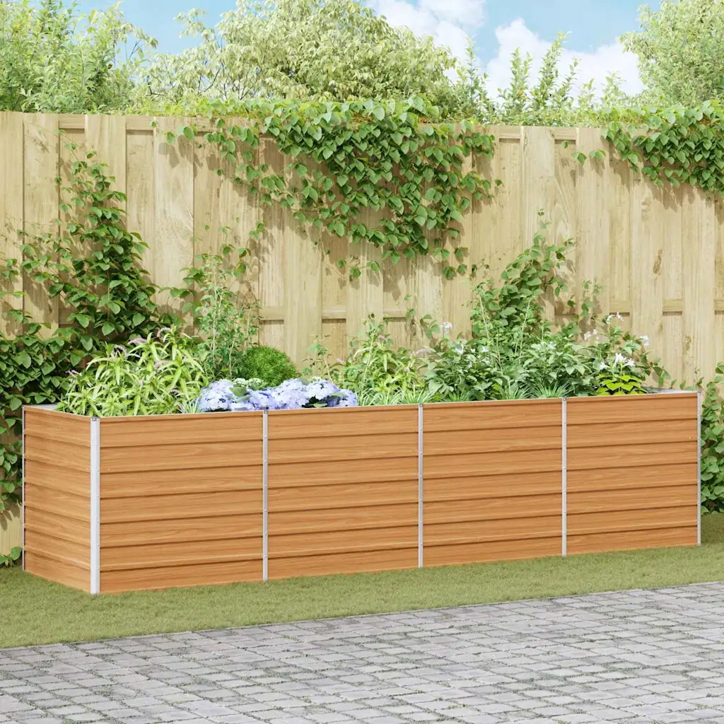 vidaXL Zahradní vyvýšený záhon Světle hnědá 320 x 80 x 77 cm
