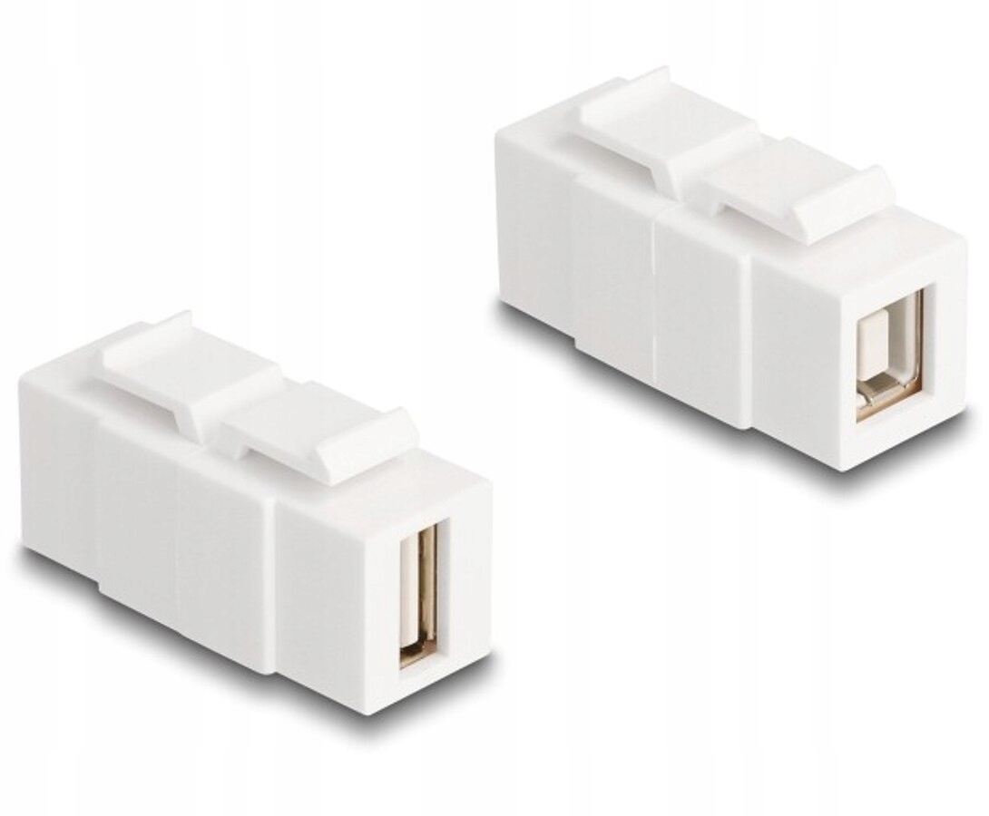 Moduł Keystone USB 2.0 Typ-A żeńskie do USB 2.0 Typ-B biały Delock 87951