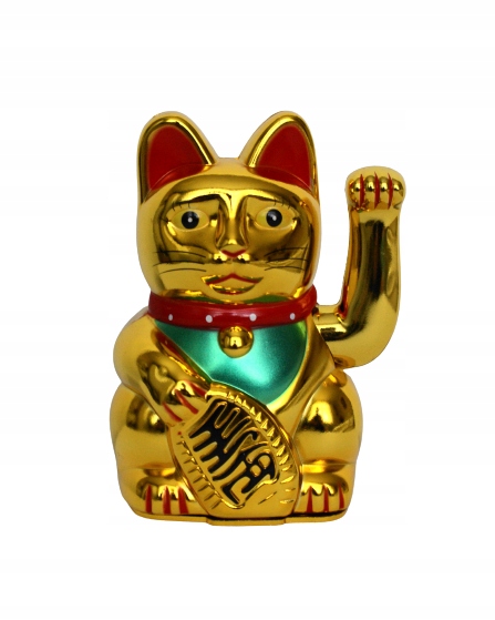 

Kotek szczęścia, maneki neko lucky cat, na baterie