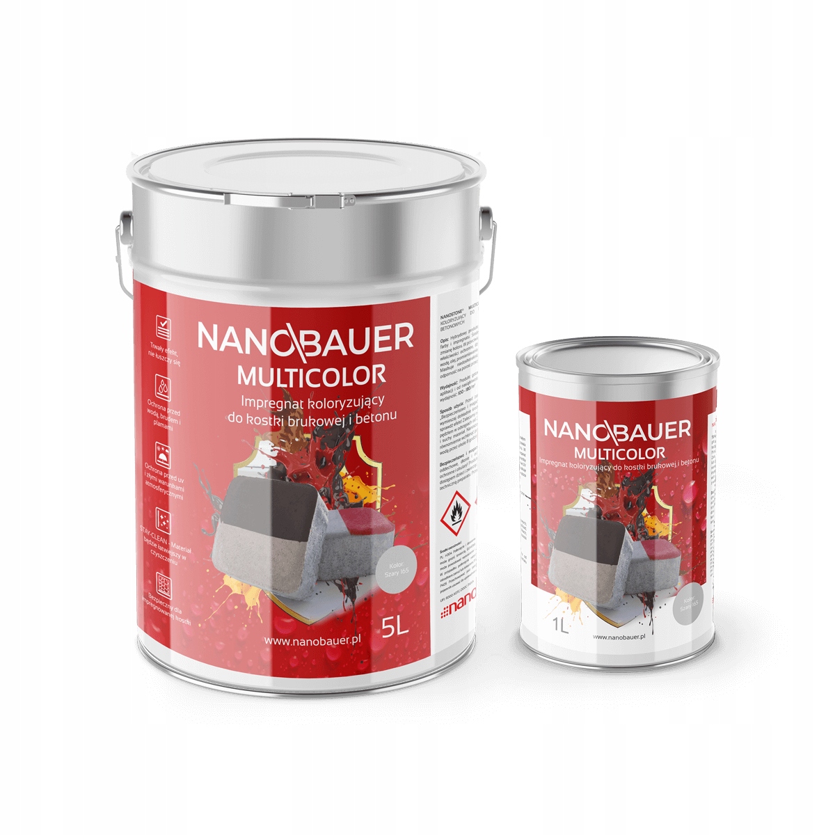 FARBA DO KOSTKI BRUKOWEJ BETONU Z IMPREGNATEM 1L Kod producenta NS.02.H
