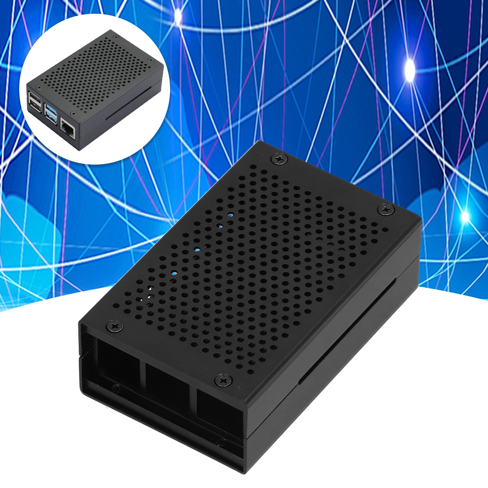 Aluminiowa obudowa ochronna z chłodzeniem do mikrokomputera Raspberry Pi 4