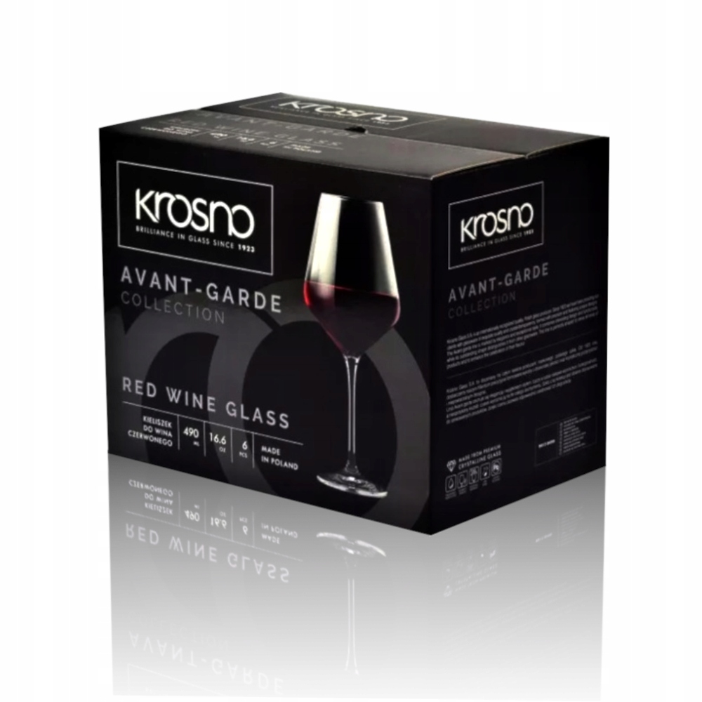 KIELISZKI DO CZERWONEGO WINA KOMPLET KROSNO 490ML Przeznaczenie kieliszki do wina czerwonego