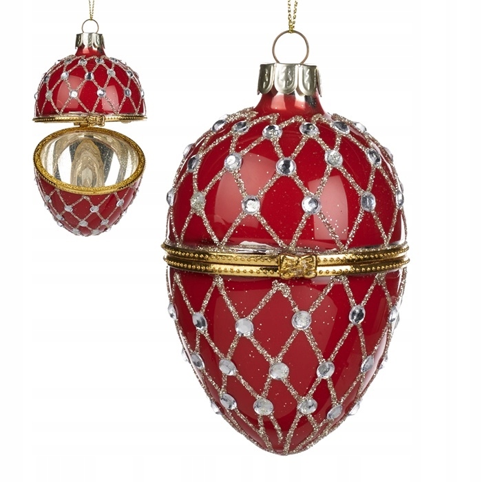 

Faberge Jajko Puzderko 9 cm Bombka Szklana Premium