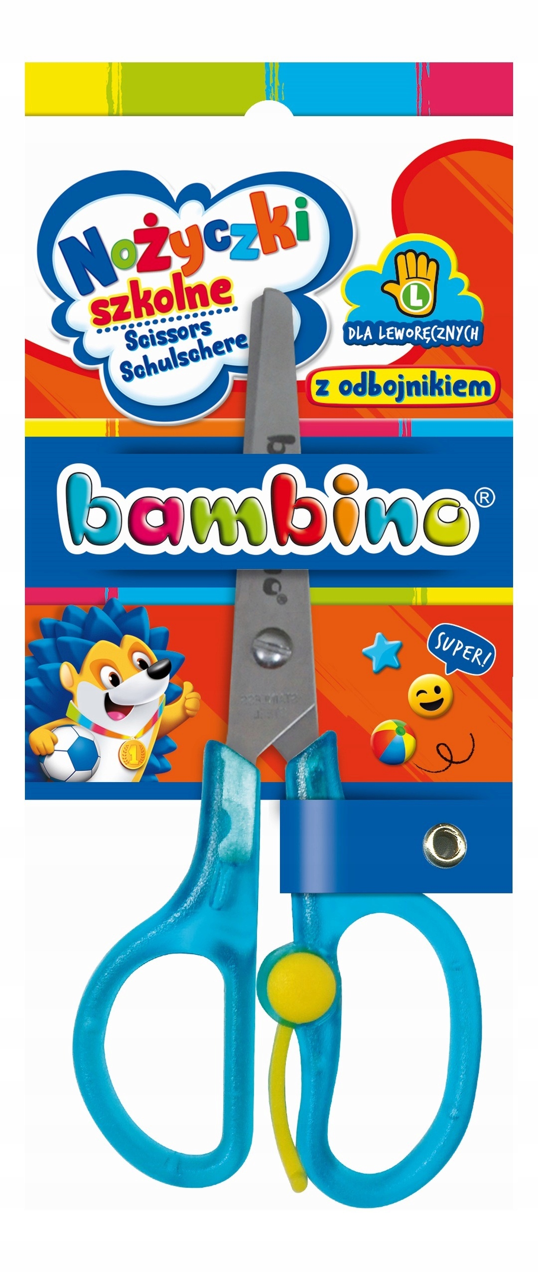 

Nożyczki z odbojnikiem dla leworęcznych Bambino