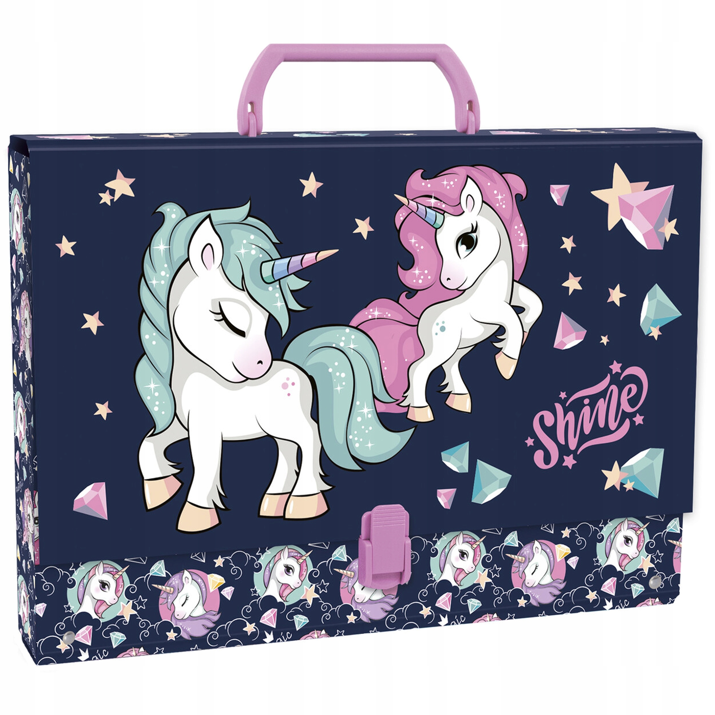 TECZKA TWARDA Z RĄCZKĄ A4 JEDNOROŻEC DERFORM