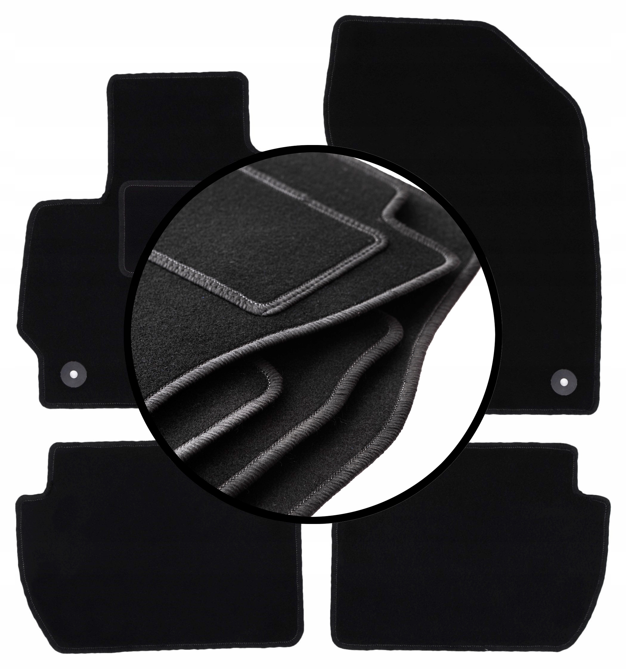 Velurové koberce komplet pro: Mitsubishi Asx crossover (2010-2019)