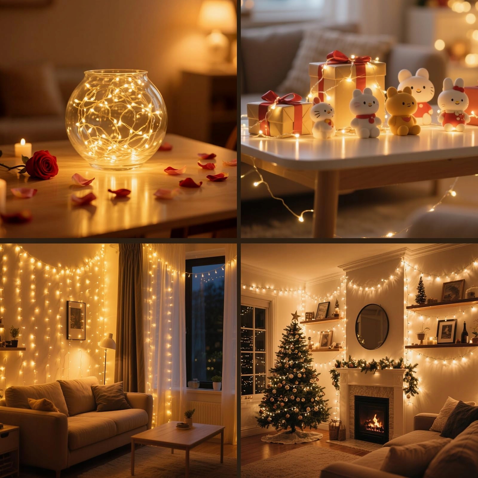 LED LAMPKI ZEWNĘTRZNE 10M 80 LED DO OGRODU TARASU WEWNĘTRZNE CIEPŁE ŚWIATŁO — miniatura 7