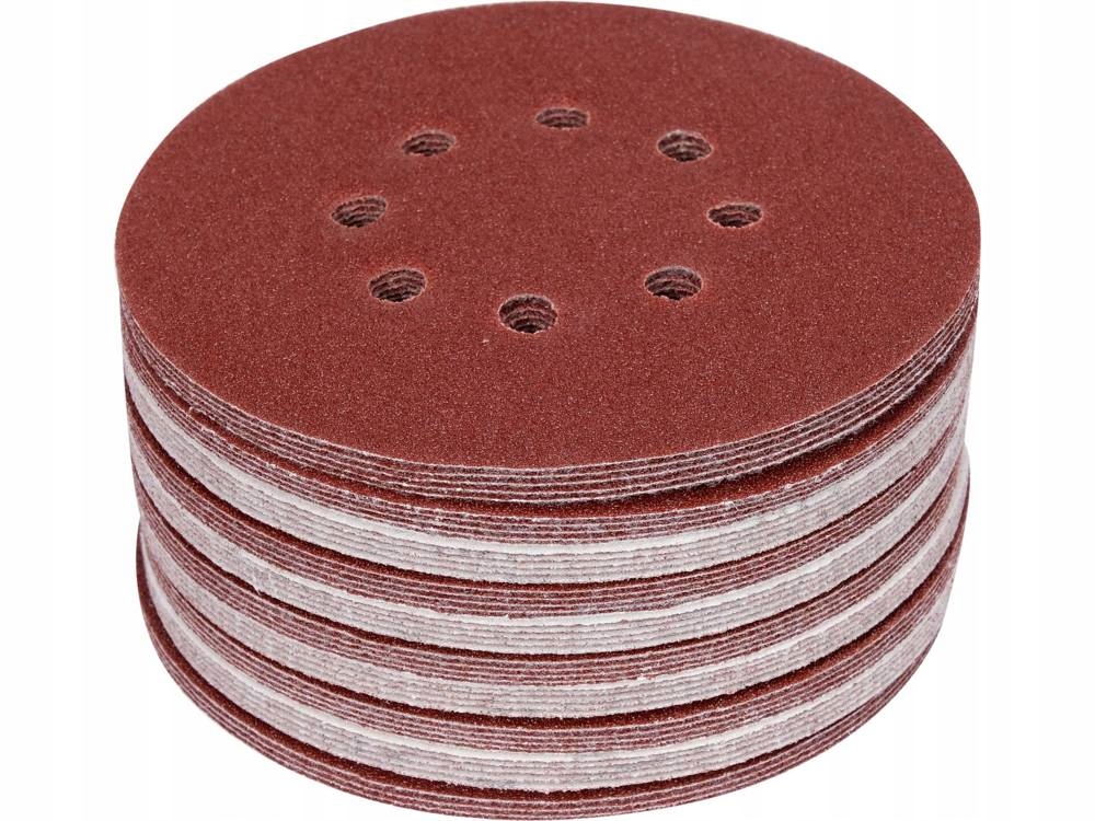 YATO DISCS НАЖДАЧНЫЙ ДИСК С ЗАСТЕЖКОЙ-ЛИПУЧКОЙ 8 ОТВЕРСТИЙ P220 150 мм 50 шт.