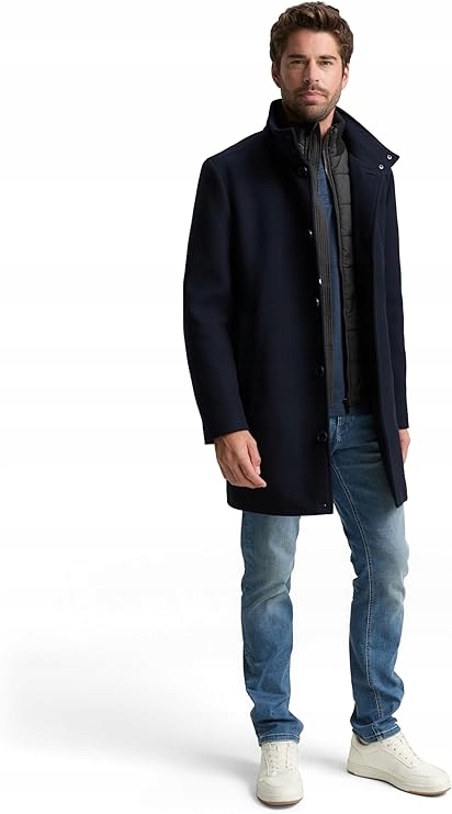 Tom Tailor Modrý Oversize Kabát S Podšívkou M Jpb