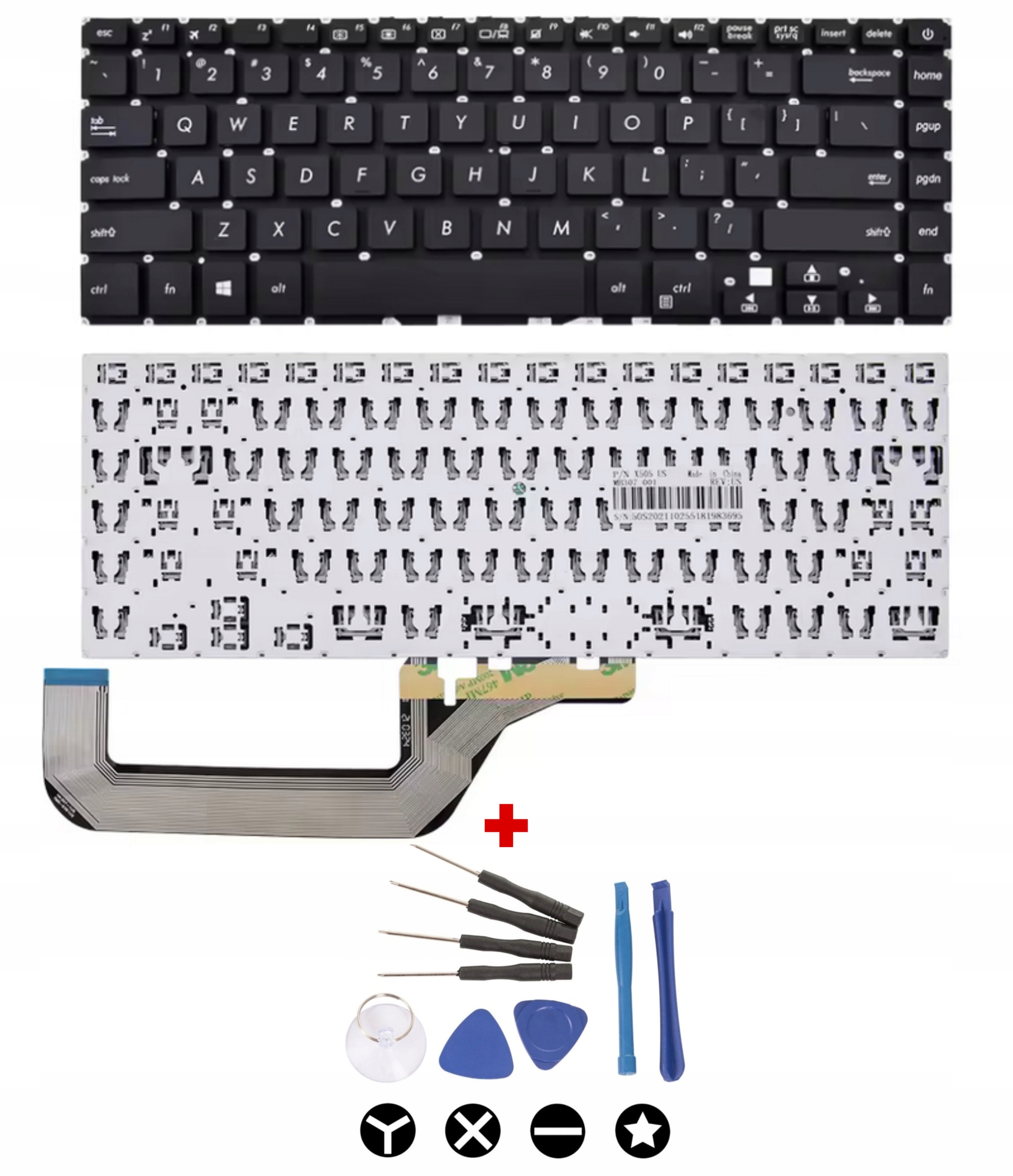 Nová klávesnice pro notebook Asus VivoBook 15 X505BA X505BP 9Z.N8SSQ.201 Us