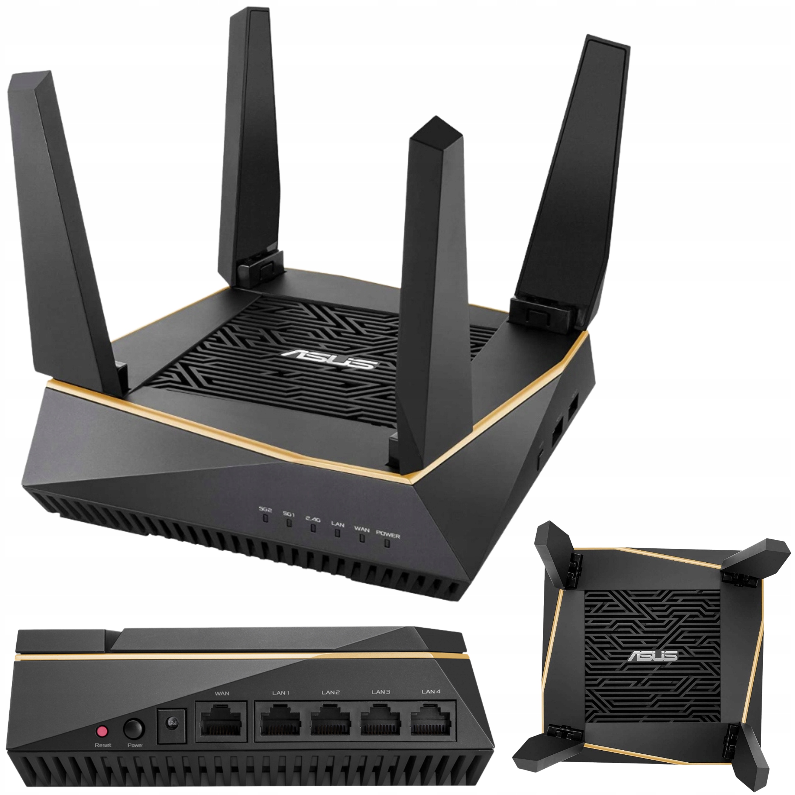 Router ASUS RT-AX92U 802.11 (Wi-Fi 6) trzyzakresowa sieć AX6100 system Mesh