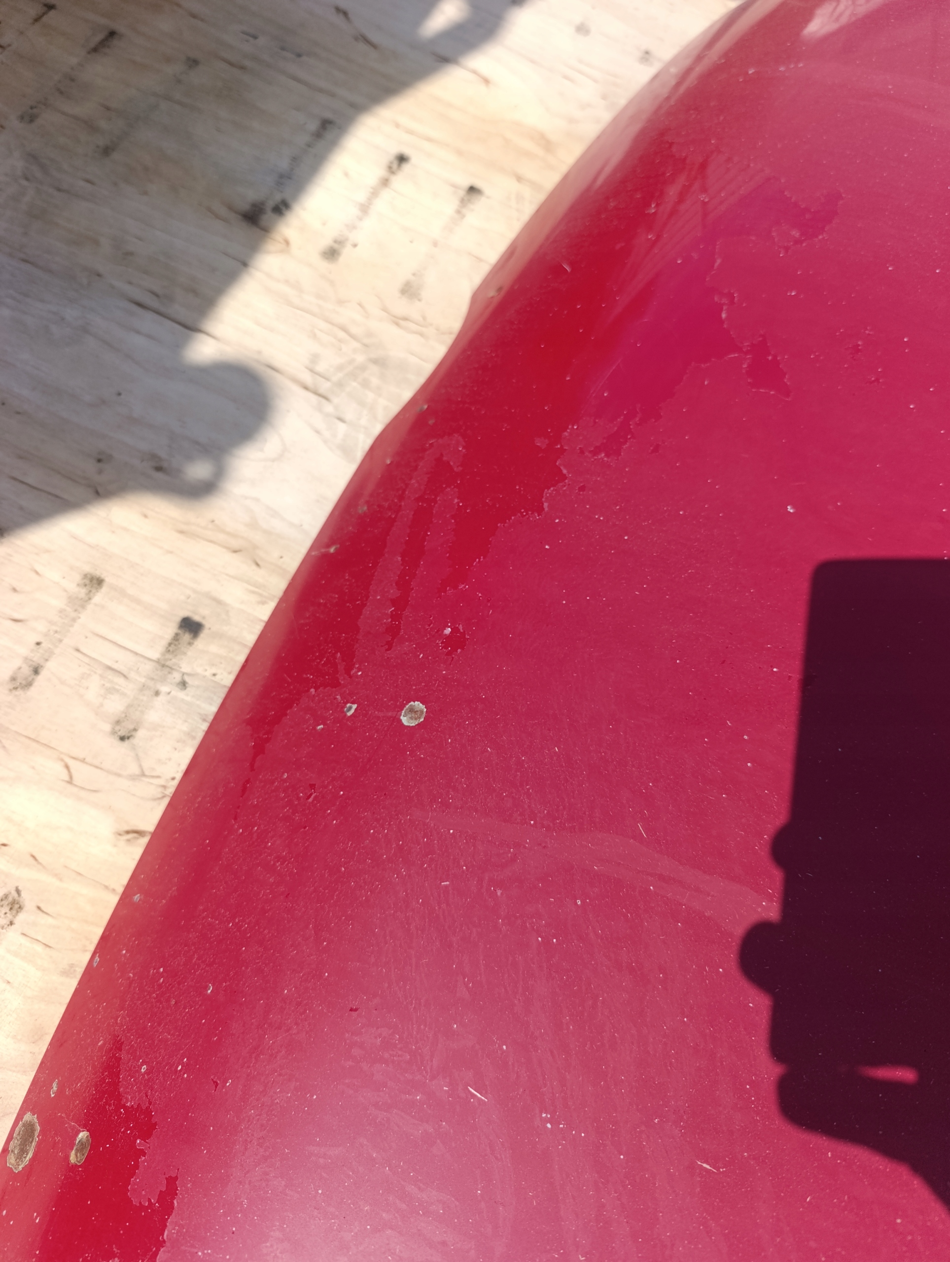 VW T5 bonnet red