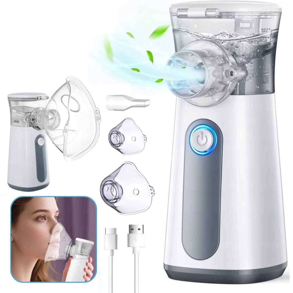 Inhalator Nebulizator Dla Dzieci Dorosłych Przenośny Ultradźwiękowy Usb