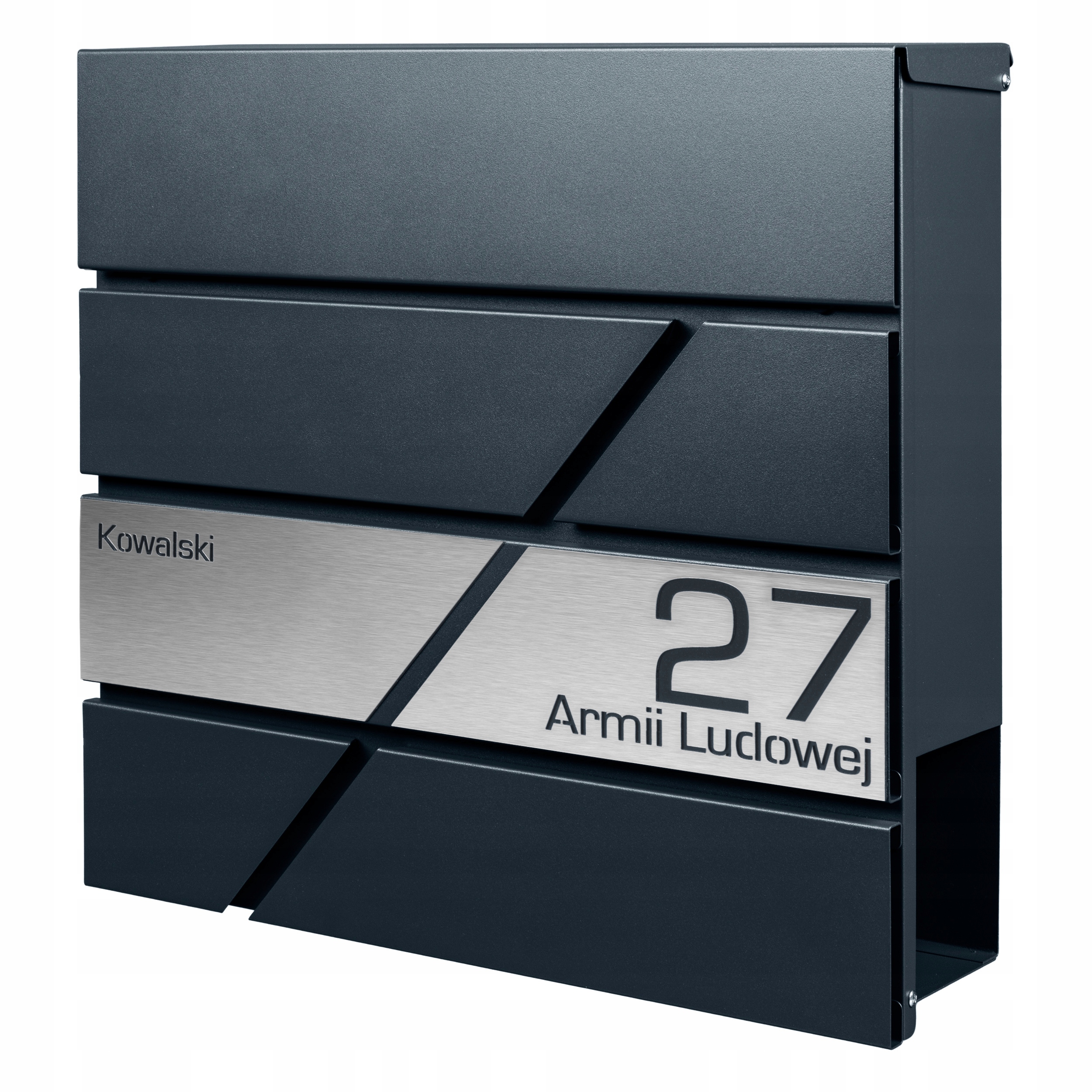 

Skrzynka Pocztowa Na Listy Antracyt Adres Stal