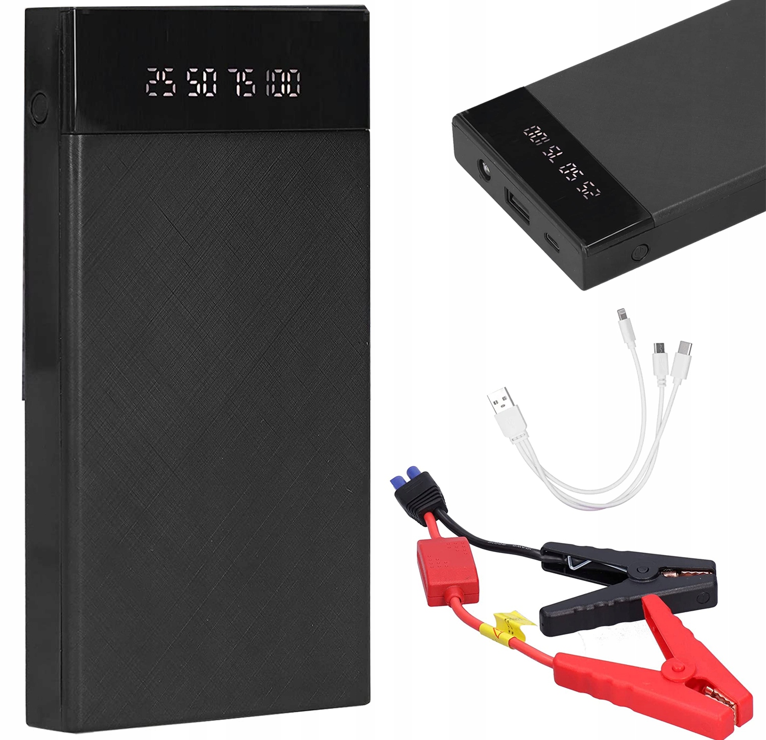 

3W1 Rozrusznik Samochodowy 12V 10000mAh +kabel Usb