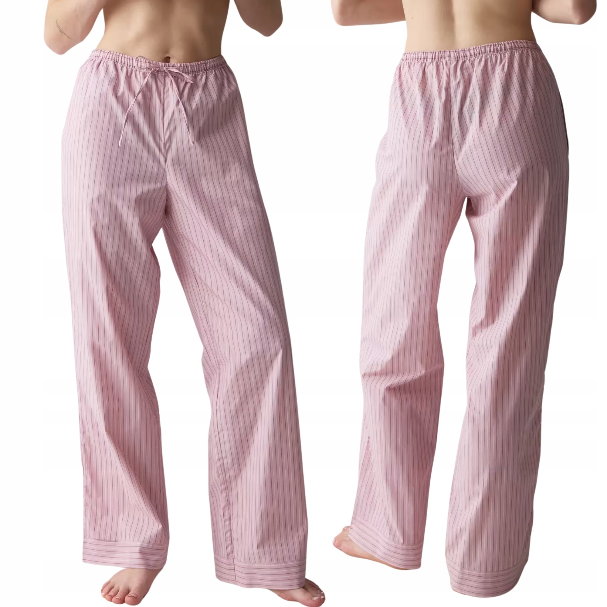 Triumph Mix&Match Trousers Poplin bavlněné růžové pruhované kalhoty 40