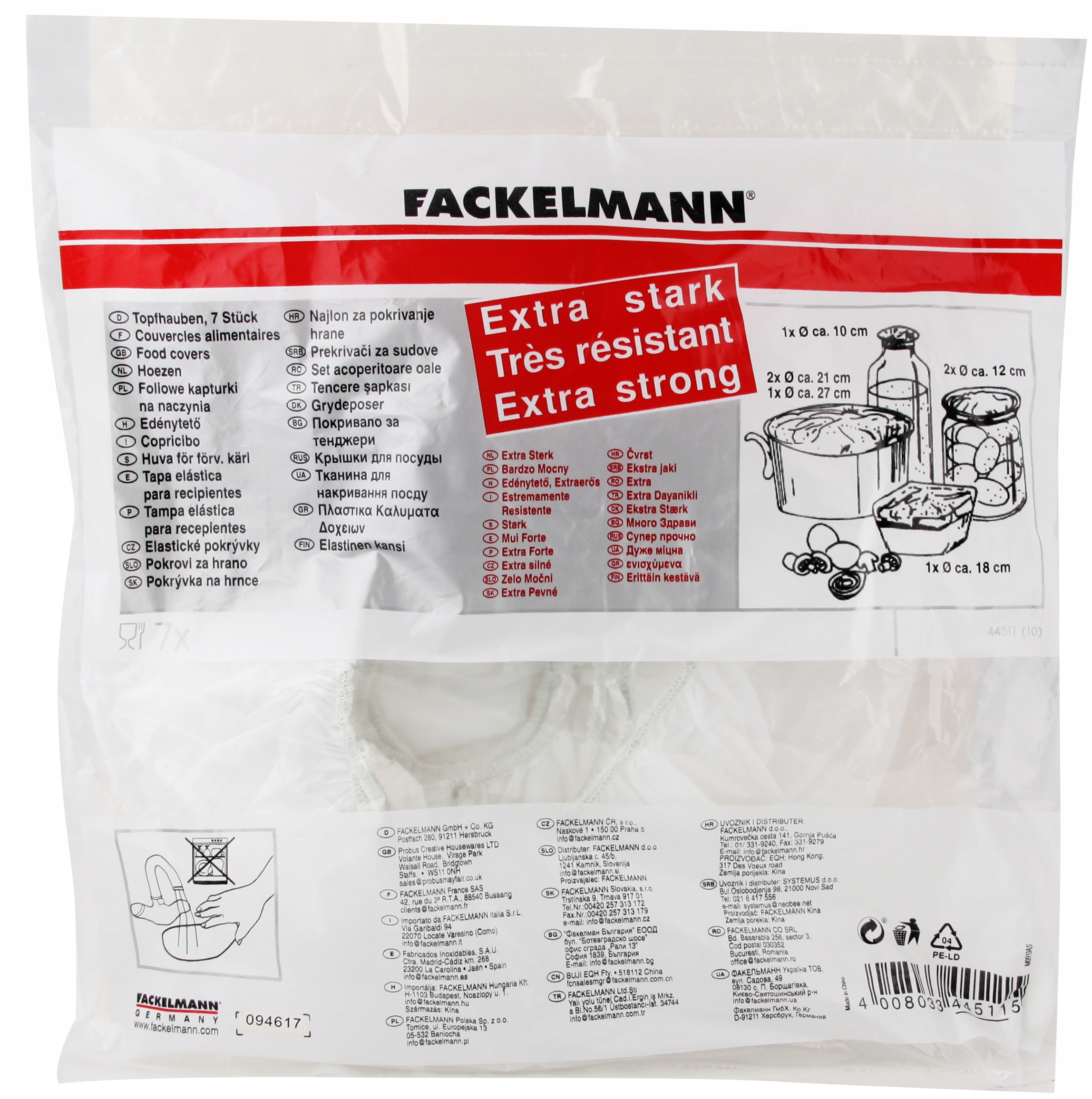 

Fackelmann Fm 7 Kapturki na żywność wzmocnione