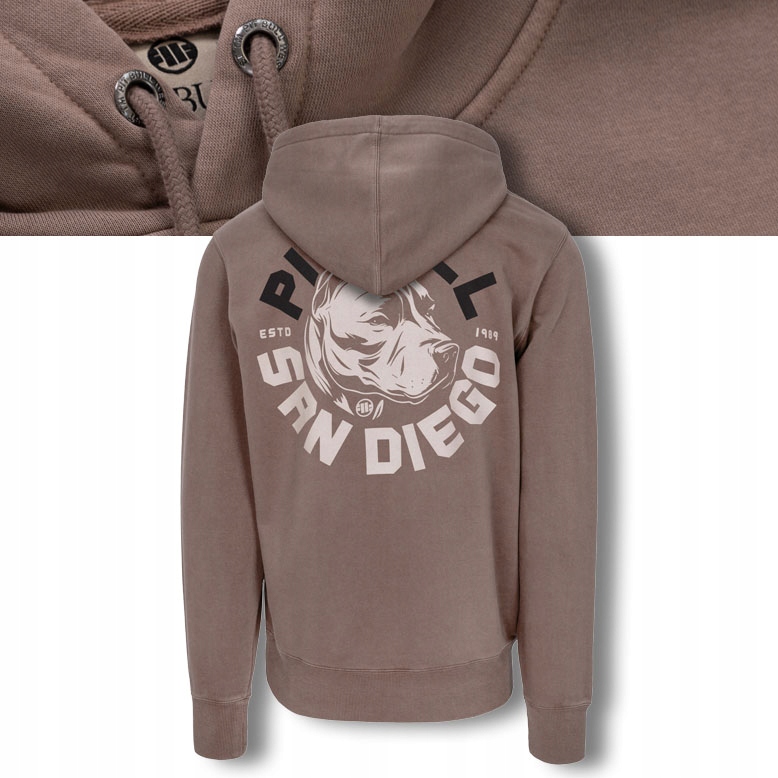 Pánská Mikina s kapucí Pitbull Mikina s potiskem Washed Dog Sd Kapuce