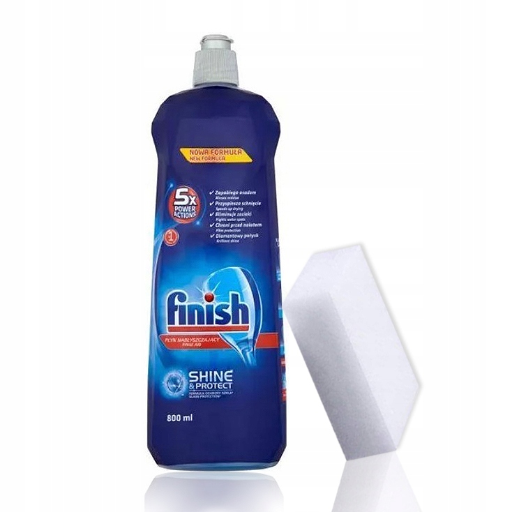 

Duży Płyn Mabłyszczający do zmywarek Finish +gąbka
