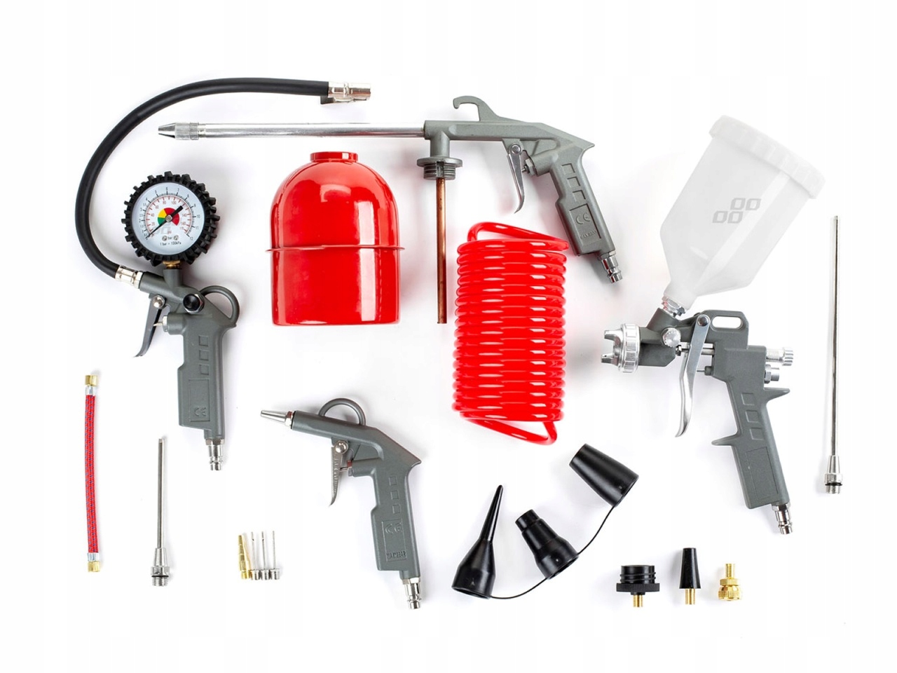 ZESTAW PNEUMATYCZNY PISTOLETY AKCESORIA AMiO 18el.