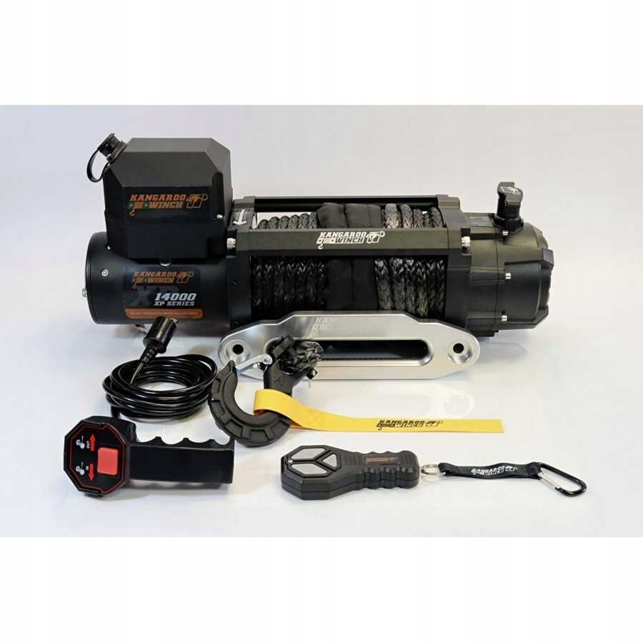 Navijak Kangaroo Winch K14000 lbs 12V syntetické lano 218:1 6300 kg
