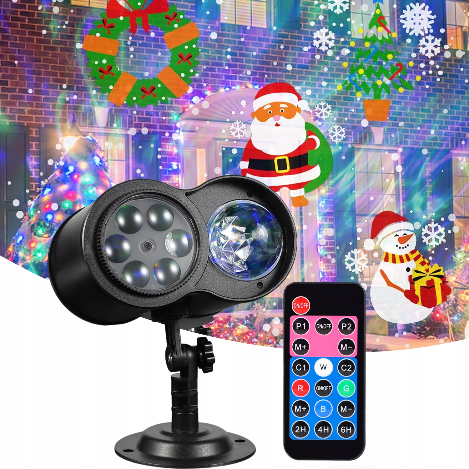 Laserový projektor Led Vánoční Projektor na dům Reflektor Sněhové Vločky