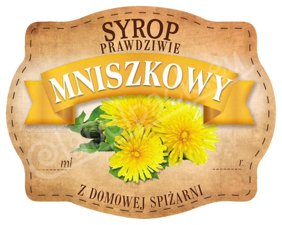 

Syrop Z Mniszka Lekarsk. Etykieta, naklejka 10x