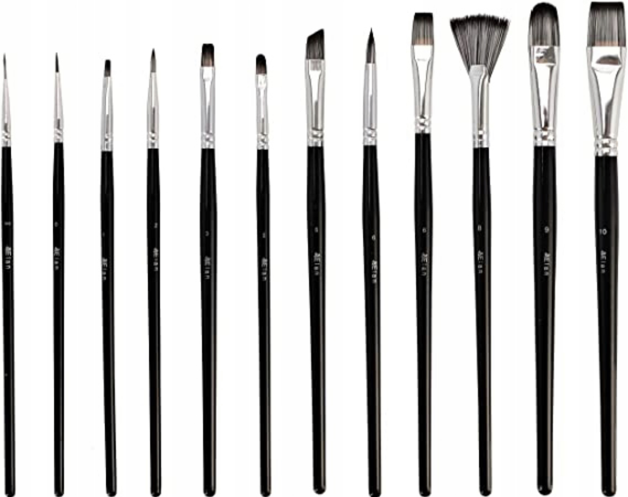 Pędzle Elan 12 sztuk wszechstronnego zastosowania. Stan opakowania oryginalne