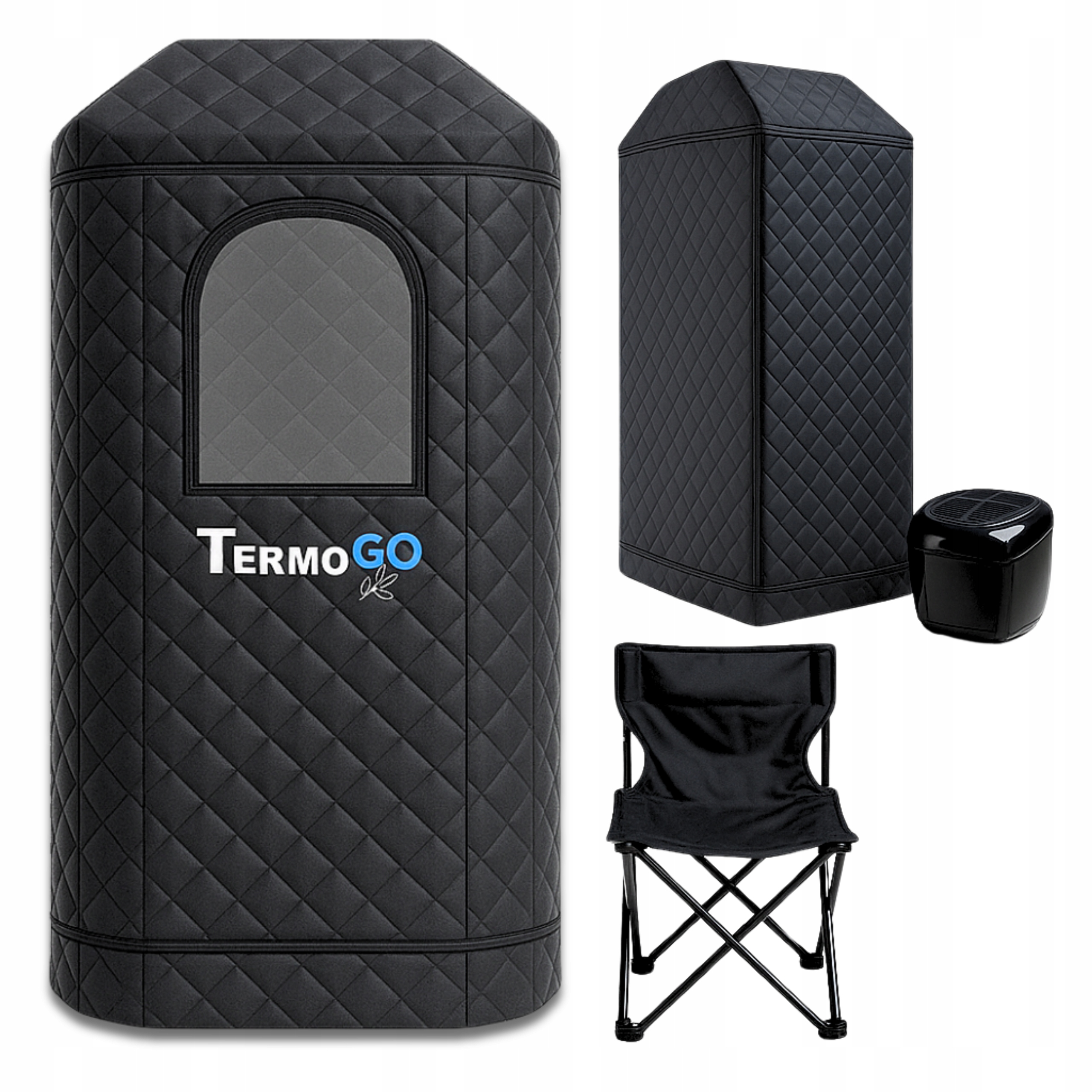 Přenosná parní sauna Termo Go s židlí Combi Domácí Spa 180x53x53 cm