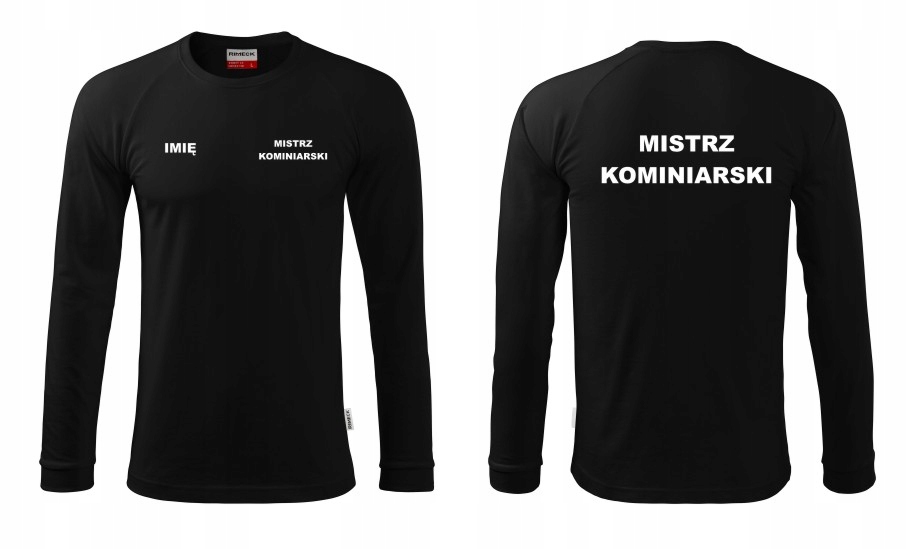 KOSZULKA Z DŁUGIM RĘKAWEM KOMINIARZ T-SHIRT ROBOCZA MISTRZ KOMINIARSKI HIT Marka Fruit of the Loom