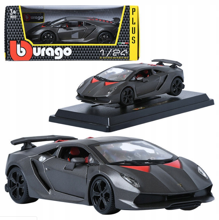 BBURAGO 1:24 LAMBORGHINI SESTO ELEMENTO GREY SZARY METALOWY MODEL Marka Bburago