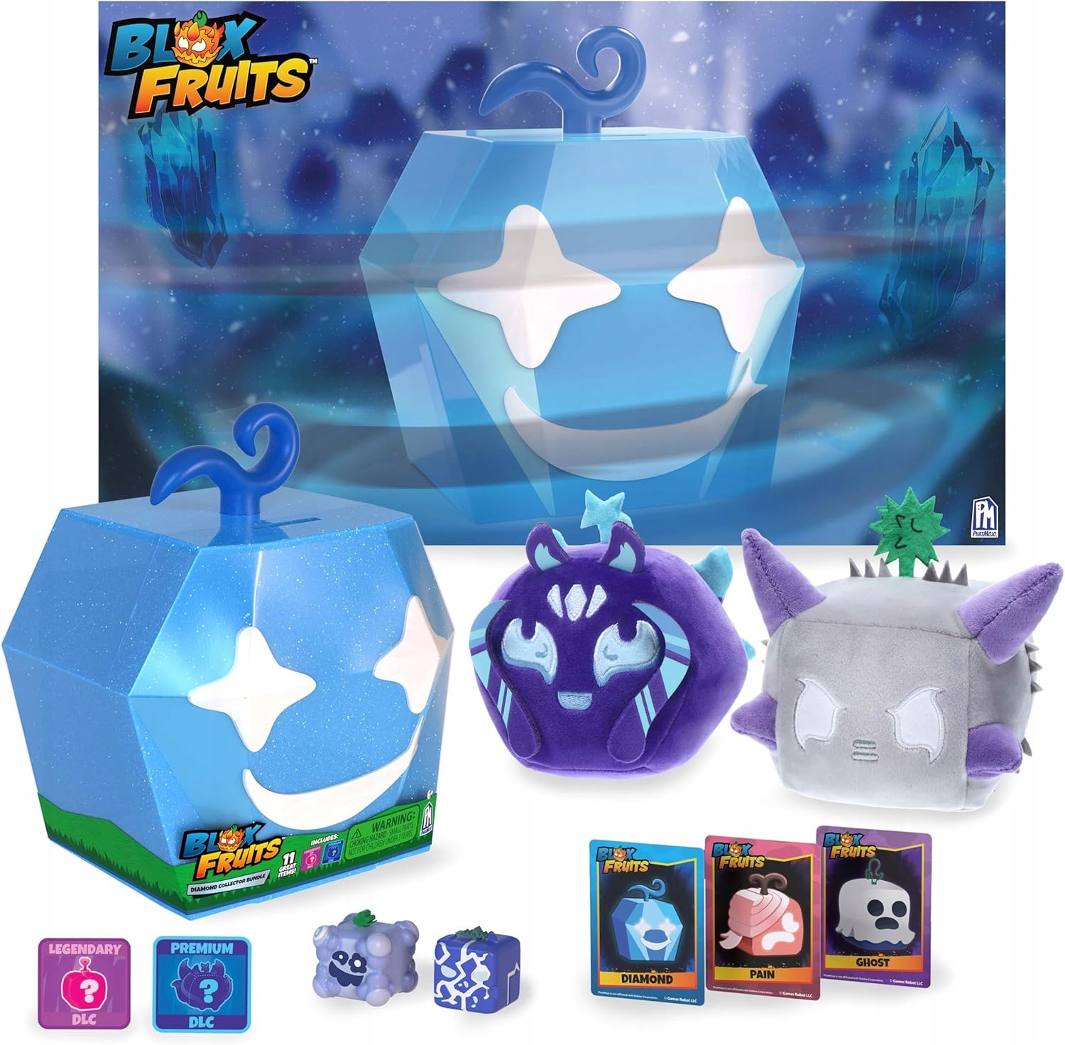 velký set 2 figurky 2 Plyšáci Karty Roblox Blox Fruits Diamond