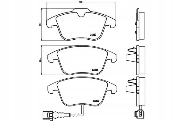 Brembo Brzdové Destičky Vw Tiguan 07- Přední Brembo