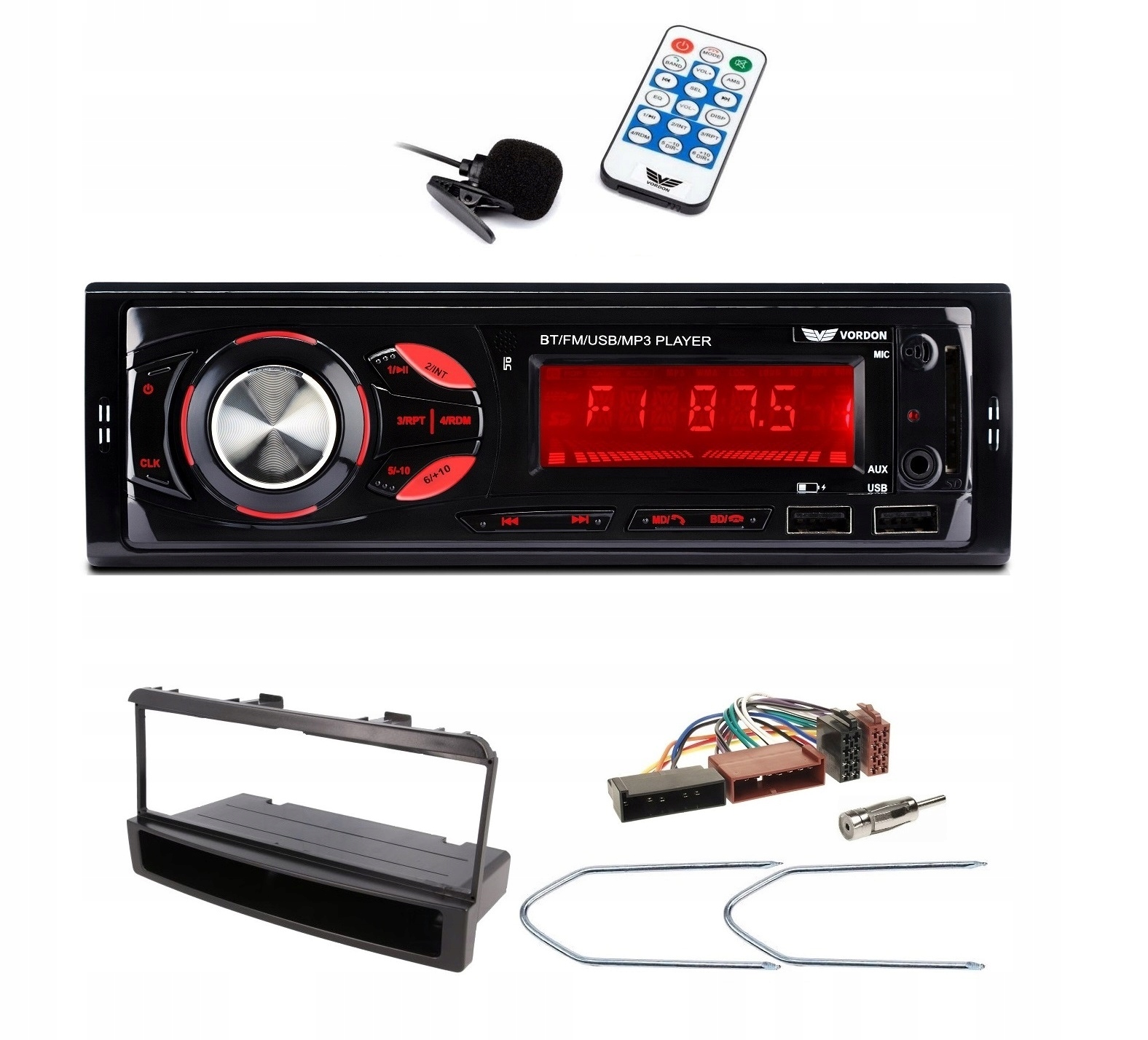 Bluetooth autorádio Aux MP3 Ford Mondeo Fiesta Focus Vordon HT-179