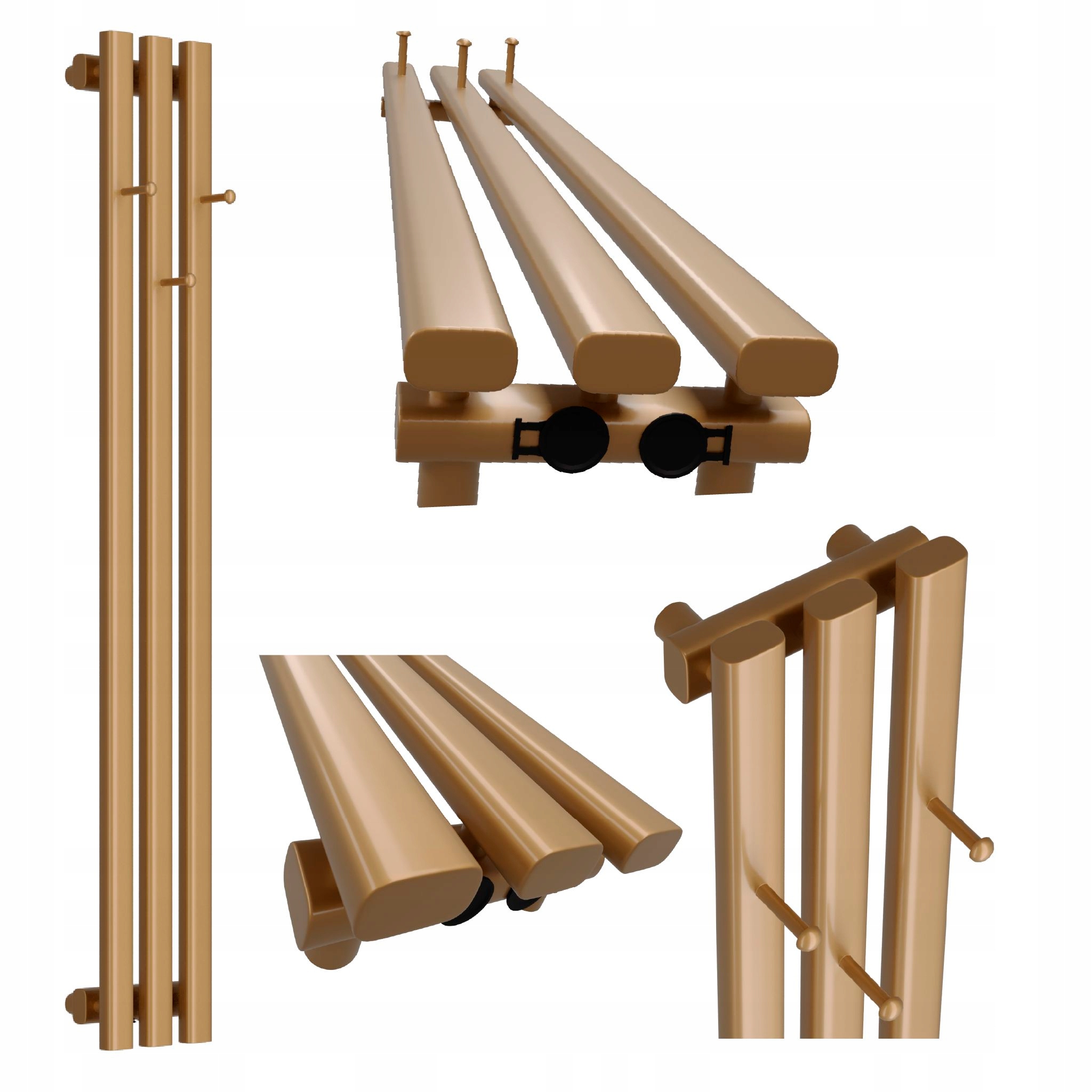 Dekorativní radiátor HORYZONT3 Hook 160x21 antik tmavý